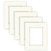 nielsen Conservation Passepartout cartone 2,2 mm, set di 5, formato esterno 24x30 cm cm per foto 15x20 cm, bianco avorio liscio