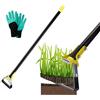MELVTATA Zappetta da giardino 152CM Zappetta a staffa per piantare ortaggi Attrezzo da giardino agricolo Acciaio inossidabile Zappetta portatile - Zappetta con azione regolabile per diserbare