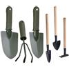 DHSBGWSX Set di 6 mini attrezzi da giardino, strumenti per fiori e piante, strumenti per la pulizia dei vasi di fiori, strumenti anti ruggine e antimacchia (mini pala, rastrello da giardino, paletta per fiori)