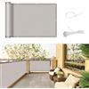 SUNNY GUARD Frangivisto Balcone 80x600cm Protezione Privacy,Protezione UV,Antivento e Impermeabile Copri Ringhiera Balcone per Giardino terrazza con Fascetta,Taupe