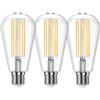 Ankey Lampadina LED E27,Lampadine Vintage Edison 10W (equivalenti a 100W), 4000K, Trasparente luce naturale- Pacco da 3 (Dimmerabile)