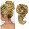 Generic Chignon per donne Chignon disordinato Pezzo Scrunchie Estensioni dei capelli Updo arruffati Chignon con elastico Estensioni coda di cavallo ricci ondulati Chignon sintetico per donne Ragazze Chignon