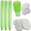 Medi-Inn+ 480 Bicchieri per Medicinali con 480 Coperchio Bicchiere da Shottino Bicchiere per Medicinali Bicchiere da Liquore Diversi Colori Medi-Inn - verde