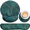 Acezeek 3-in-1 Sottomano Scrivania Set,Acezeek Tappetino Mouse Poggiapolsi+Poggiapolsi Tastiera+Cup Pad,Mouse Pad ergonomico con schiuma di memoria,Tappeto Mouse antidolorifico Per la Casa,Ufficio,Giochi