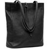 Kattee Borsa tote in vera pelle da donna, borse a tracolla e borse morbide, borse casual totes lavoro viaggi, nero, Casual