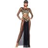 Beokeuioe Costume da donna egiziana Cleopatra Cleopatra Abbigliamento Egiziana Regina Cleopatra Costume da donna Costume da Carnevale Halloween Sexy Costume da Carnevale Faraonina Nero