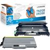 LOSMANN 1 toner e 1 tamburo compatibili per Brother TN2120 DR2100 DCP-7030 DCP-7040 DCP-7045N 2140N 2150N 2170 2170W MFC-7320 MFC-7440N MFC-7840W (2 Pack)