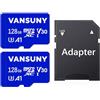 Vansuny Scheda Micro SD 128 GB Con Adattatore SD, A1, U3, C10, V30, Fino a 100 MB/sec(R)