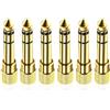 Pennle 6 Pezzi Adattatore Jack Cuffie 6.3 a 3.5mm, Rame Puro Placcato Oro Convertitore Stereo da Maschio a Femmina, Riduttore per Cuffie, Amplificatori, Mixer, Pianoforti Digitali, Home Theater, Audio
