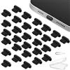 AXFEE 30 Pezzi Tappi Antipolvere, per Porta di Ricarica Spina Antipolvere con iPhone 14/14 Pro/13/13 PRO/Max/X/XS/XR, Connettore Antipolvere, con Perno per Rimozione Carta