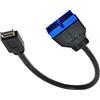 Tonguk USB 3.1 intestazione del pannello frontale a USB 3.0 20Pin intestazione cavo di estensione 30cm per ASUS scheda madre Type-E adattatore interno