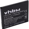 vhbw batteria compatibile con Sony Xperia E1 (D2005), E1 Dual (D2105), L (C2105), M (C1905) smartphone cellulare (1700mAh, 3,8V, Li-Ion)