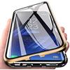 Wishcover store per Honor Magic 6 Pro Cover,Custodia Adsorbimento Magnetico Protettiva Paraurti in Metallo 360 Gradi Fronte e Retro in Vetro Temperato Trasparente Cover Full Body