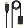 Nano Cable NANOCABLE 10.15.4401 - Cavo convertitore Displayport/VGA, Displayport/maschio - VGA/maschio, nero, 1 m