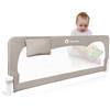 lionelo Hanna Sponda letto universale barriera protettiva per letto, Altezza 65cm, Installazione facile, 180 gradi di reclinazione, Sponda pieghevole con blocco StandSafe, Cinture SecureBelt e Tasca