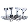Guyker Guitar Bass Tuners (2R + 2L) - 1:17 Ratio Headstock Sealed Tuning Key Pegs Machine Head Replacement for Electric Jazz Bass or Precision Instruments - Chrome