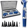 Scian Otoscopio Medico Professionale,Ingrandimento 3X, Strumento Diagnostico Di Cura Dell'orecchio Con Custodia Di Plastica Dura - Forniture Mediche Per Infermiere, Veterinario, Adulti (Blue1)