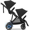 Cybex - Passeggino Gemellare Elettrico E Gazelle S Moon Black