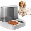 Guuyon Food Water Dispenser Cat and Dog Alimentatore automatico per gatti, alimentatore per cani, alimentatore a gravità per animali domestici, 2 in 1 set di ciotole per acqua e cibo