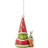 Enesco The Grinch by Jim Shore - Gnomo Grinch con decorazione da appendere Max