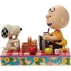 Enesco Peanuts by Jim Shore Snoopy, Woodstock e Charlie Brown, statuetta da picnic