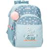 MOVOM Vivere i tuoi sogni zaini, zaini scolastici, zaini per bambini, include pompon decorativo, vari scomparti di Joumma Bags, Verde, Sac à dos Movom, Zaino Movom