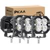 PICAALED Luce da Lavoro 4 pcs Bianco 3 POLLICI 40W Pods Lampada di guida Spot Cube Luci Bar per fuoristrada Ford Truck Pick-up ATV UTV SUV Moto Nebbia 12V 24V Scooter Trattore RV Bike