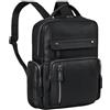 STILORD 'Blaze' Vintage Zaino Pelle Uomo Donna Grande Tablet 11 Pollici Borsa Vera Cuoio Molti Scomparti per Università Scuola Aereo, Colore:nero