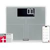 Soehnle Shape Sense Connect 200 Pesa Persone Elettronica, Vetro, Argento, 35 x 30 x 2.6 cm