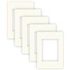 nielsen Conservation Passepartout cartone 2,2 mm, set di 5, formato esterno 21x29,7 cm (DIN A4) per foto 13x18 cm, bianco crema con struttura
