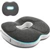 Auoketuo Cuscino Antidecubito per Sedia - Ciambella Cuscino Ortopedico, Effettivo nel Lenire Emorroidi, Prostata, Coccige, Sciatica e Mal di Schiena, Ideale per Uso in Ufficio, Auto e Sedia a Rotelle.