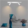 Eco.Luma Faretti LED da Soffitto 2 Faretti, Moderna Plafoniera LED Faretti Orientabili, Con 2 Lampadine LED COB G9 per Cucina Sala da Pranzo Camera da Letto Corridoio ufficio, Bianco