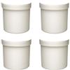 mikken Viva-Haushaltswaren Gabriele Hesse e.K. 4 barattoli per crema da 250 ml, in plastica bianca, per alimenti, senza BPA, prodotto in Germania