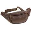 LEAS Buffalo Marsupio, Borsetta a Tracolla, Vera Pelle, Marrone Travel-Line''