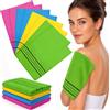 Tatuo 12 Guanti Scrubbing Asciugamano Asiatico Esfoliante Guanto Esfoliante Coreano Panno Esfoliante Italiano per Rimozione Pelle Morta Bagno Doccia Uomo Donna (Giallo, Verde, Blu, Rosa, L)