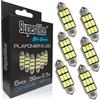 Superlite Set di 6 lampadine da soffitto a 9 Leds, 39 mm 2,3W della gamma Blue Series. Tecnologia CanBus a luce bianca. Ideale per auto e camion.
