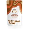 Natural Code ST01 Tonnetto e Semi di Lino Busta 70 gr cibo Umido Per Gatti Sterilizzati