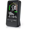 Brandson - Misuratore di CO2- misurazione dell'anidride carbonica PPM - batteria ricaricabile da 2000 mAh- allarme - sveglia con funzione snooze - temperatura, ora, umidità - Nero