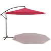 Arreditaly Ombrellone Da Giardino Parasole Per Balcone Con Air Vent Inclinazione Regolabile Apertura A Manovella Anti UV Impermeabile Per Mare Spiaggia Piscina Terrazzo 2.7 M (Rosso)