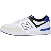 New Balance Court 574 CT, Sneaker da Skate Uomo (White/Royal, Numeric_42_Point_5)