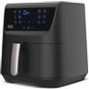 Black & Decker BLACK+DECKER BXAF5500E - Friggitrice ad aria, senza olio, 99% di grassi in meno, 1800W, capacità 5,5L, touch screen, ampia gamma di ricette, 12 programmi, timer fino a 60 min, fino a 200°C