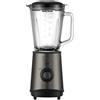 Black & Decker BLACK+DECKER - Frullatore, 800W, caraffa in vetro 1,5L, 2 velocità + Pulse, 4 lame in acciaio inossidabile, tritaghiaccio, colore grigio BXJB800E