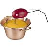 Macom 851 Paiolo Polenta con Miscelatore Elettrico, Rame 99,9%, Alimentazione 230V-50Hz, Diametro 31cm, Potenza 4W, 32 cm