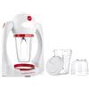 MACOM Just Kitchen 852 Smoothie Maker Frullatore, Colore Bianco/Rosso Automatico con 72.000 rotazioni al Minuto, 300 W, 0.5 Litri, Plastica