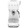 Smeg, Macchina da Caffè Espresso Manuale ECF02WHEU, Made in Italy, Cappuccino System, Thermoblock, Tazze Grandi e Funzione Caffè Doppio, Made in Italy, Dimensioni Compatte, 1350W, Bianco