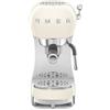 Smeg, Macchina da Caffè Espresso Manuale ECF02CREU, Made in Italy, Cappuccino System, Thermoblock, Tazze Grandi e Funzione Caffè Doppio, Made in Italy, Dimensioni Compatte, 1350W, Panna