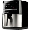 G3 Ferrari G10175 Friggitrice ad Aria Friggisano 4,5, 1500 Watt, 4,5 Litri, 10 Programmi, Nero/Acciaio