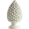 BEVILACQUA PIGNA DECORATIVA, CERAMICA SICILIANA BIANCO, M - h 30 x L 18 cm