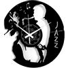 Instant Karma Clocks | Orologio da Parete Jazz | Design Musicale con Sassofonista Intagliato su Vinile | Arredo Artistico per Musicisti e Appassionati