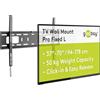 Goobay 49891 - Supporto da parete per TV Pro Fixed (L), da 37 a 70 (94 cm - 178 cm), 50 kg, fissaggio semplice e sicuro, Vesa standard, QLED/LED, colore: Nero